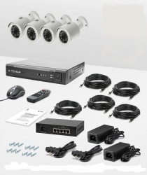  Комплект IP видеонаблюдения CnM Secure 4-IPC-poe 104W 