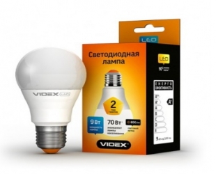    LED Videx E27 9W A60e 4100K 