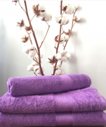  Полотенце махровое фиолетовое 