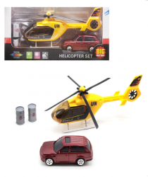  Игровой набор "Вертолет и машинка", желтый 
